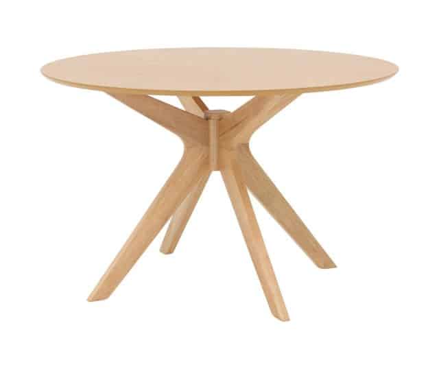 Eetkamertafel Julia 120 215 120 Cm Rond Eiken Naturel