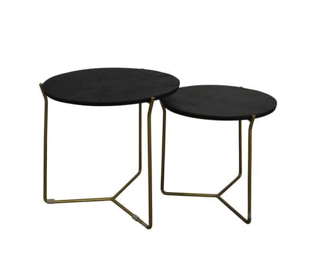 Bijzettafel Mason 8211 Set Van 2 8211 Black Brass