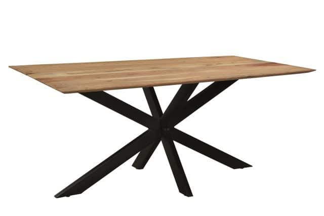 Eetkamertafel Oslo Spinonderstel Acasia 160 Cm