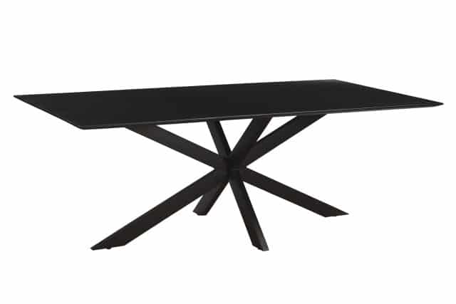 Eetkamertafel Oslo Spider Black Acasia 220 Cm