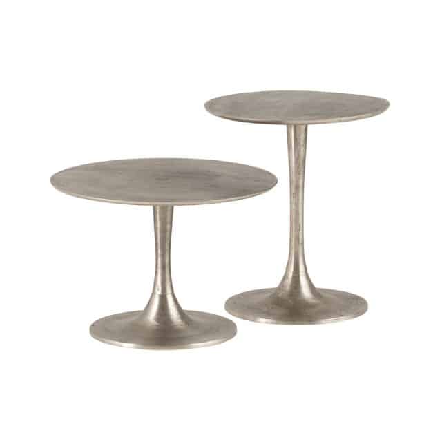 Bijzettafel Treviso 8211 Set Van 2 8211 Silver Antique 8211 Large