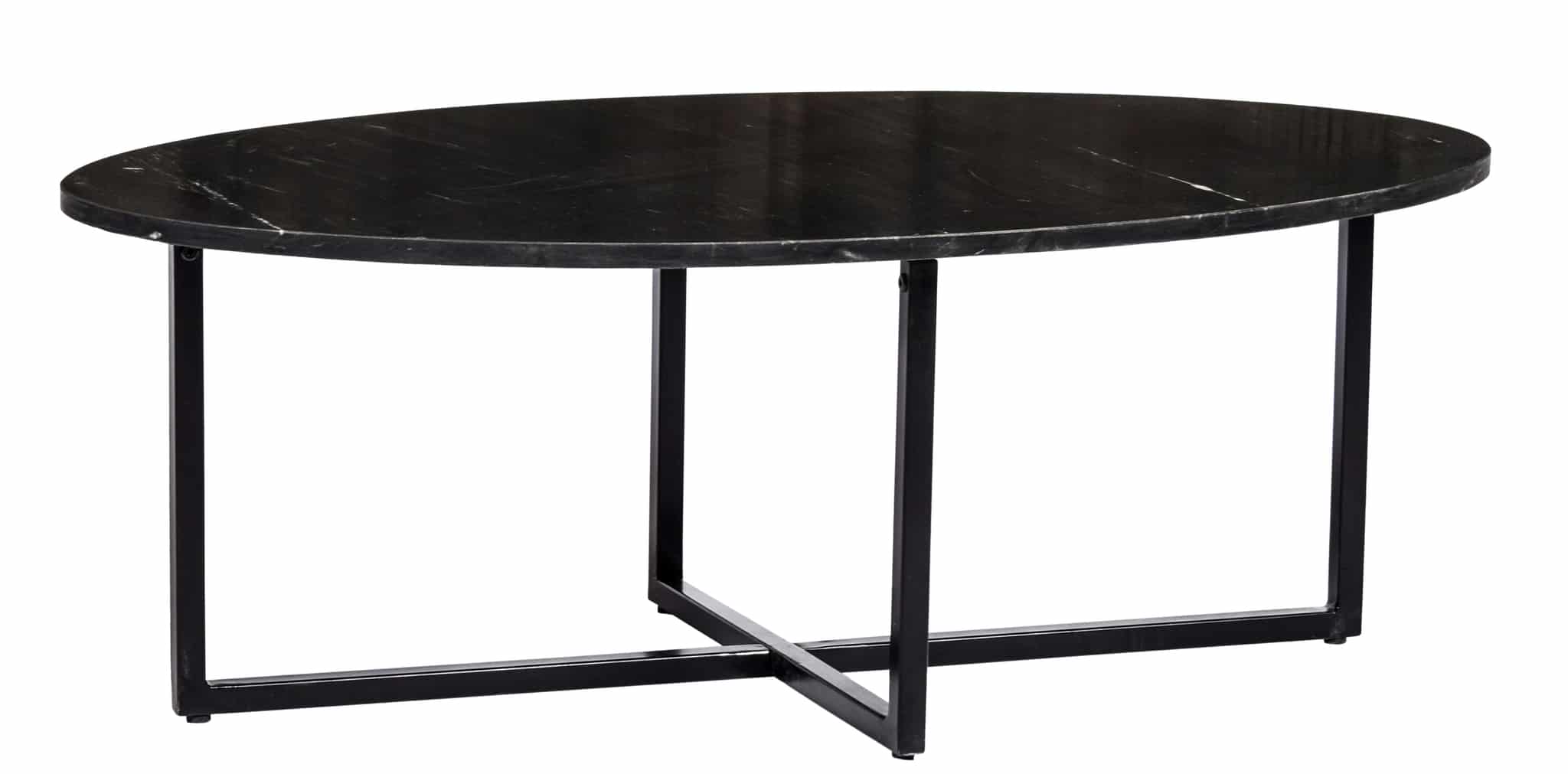 Eetkamertafel Elize Marble Oval Black Black