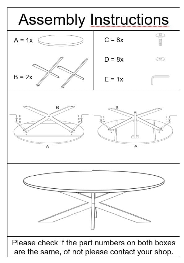 Eetkamertafel Dakota Oval 240 Cm