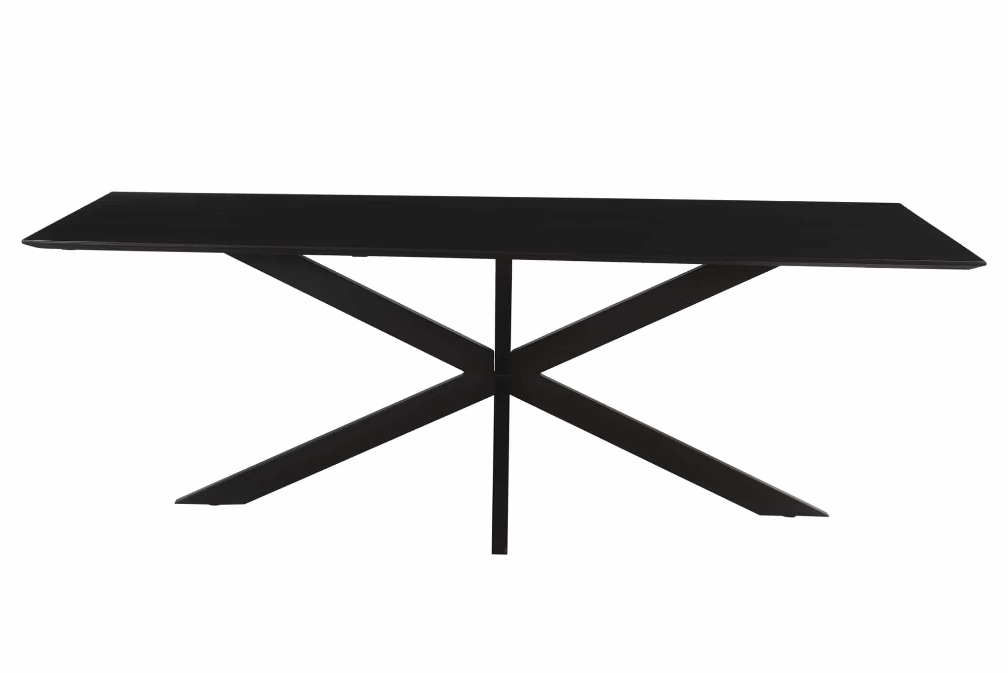 Eetkamertafel Oslo Spider Black Acasia 220 Cm