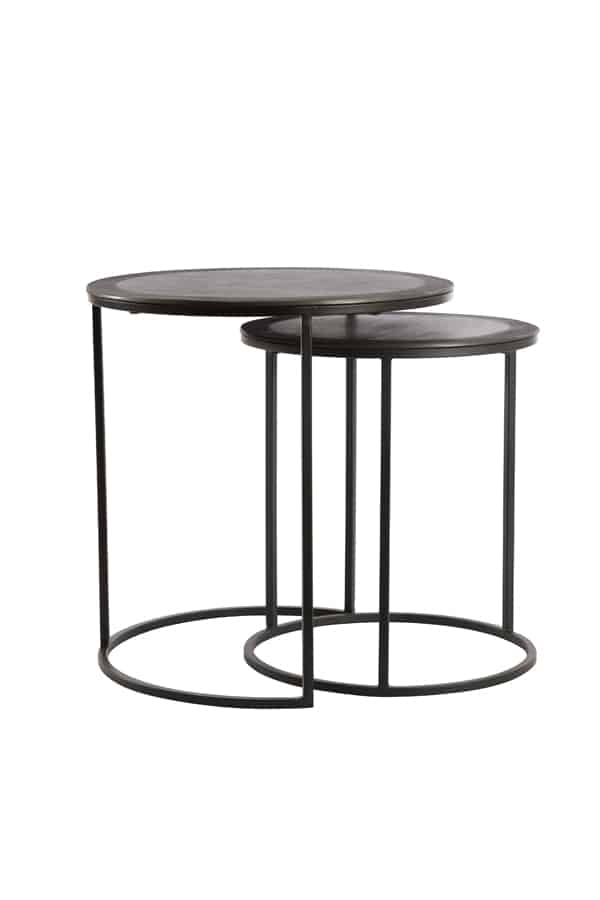 Side Table S 2 40 215 45 49 215 50 5 Cm Talca Raw Lead Antique