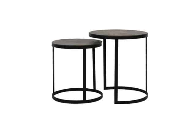 Side Table S 2 41 215 46 49 215 52 Cm Trelo Antique Bronze Black