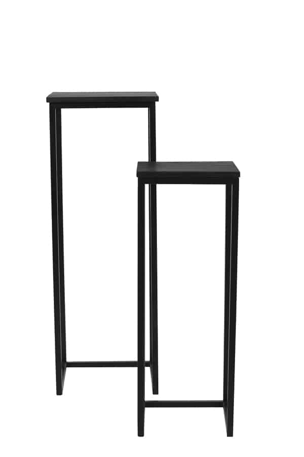 Pillar S 2 30x30x83 36x36x103 Cm Bryson Wood Matt Black