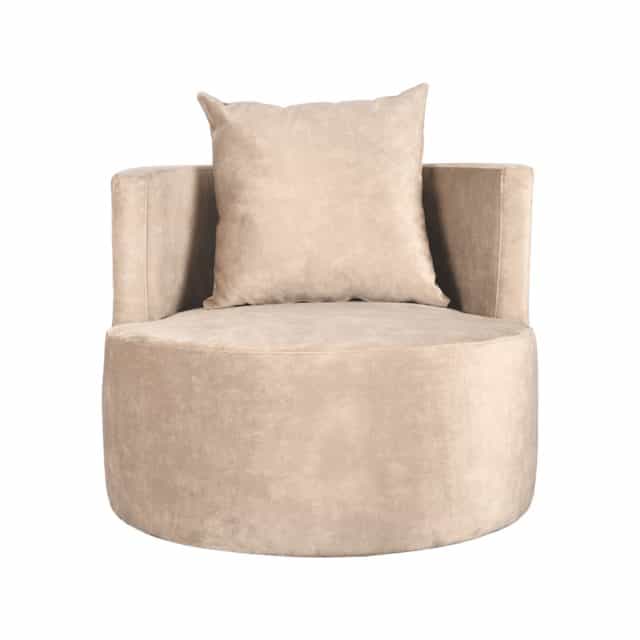 Label51 Fauteuil Evy 8211 Naturel 8211 Velours