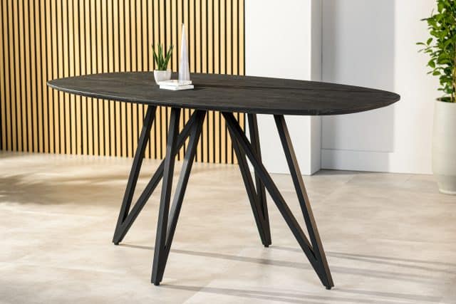 Eetkamertafel 160 215 90 Cm B340 Zwart