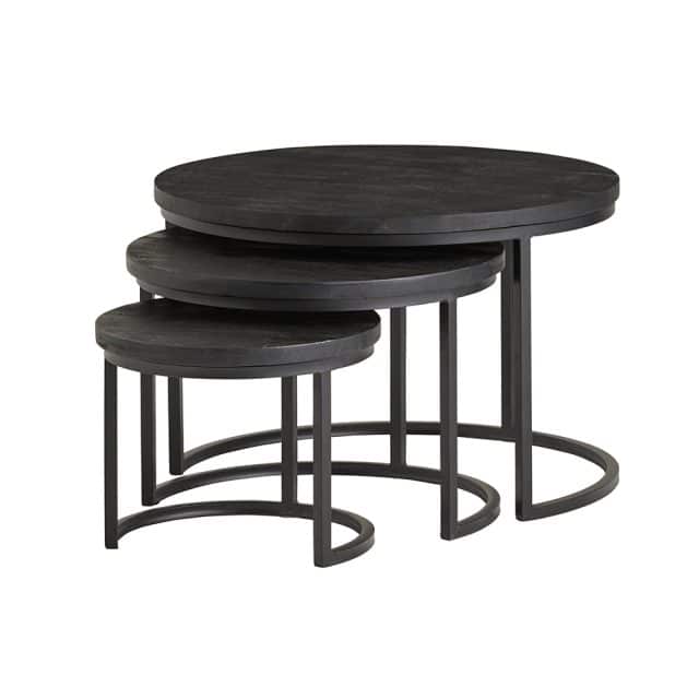 Black Enzo Salontafel Set Van 3