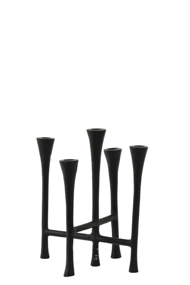 Candle Holder 5l 25 5 215 21 5 215 28 Cm Olivier Black