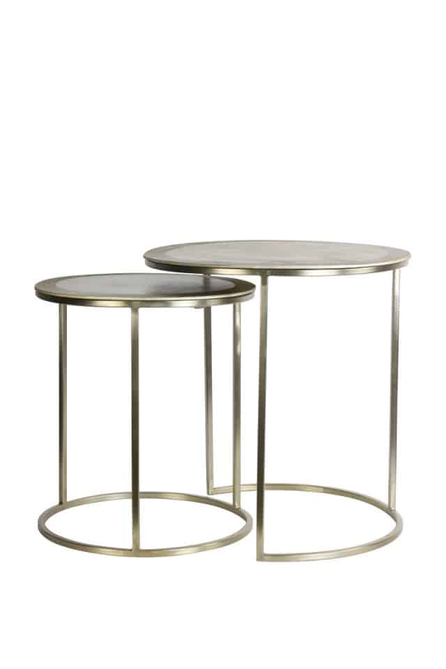 Side Table S 2 40 215 45 50 215 52 Cm Talca Light Gold