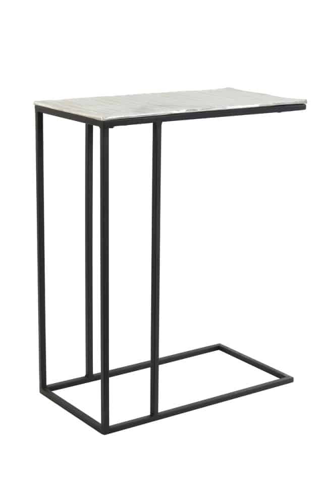 Side Table 48x26x60 Cm Macy Nickel