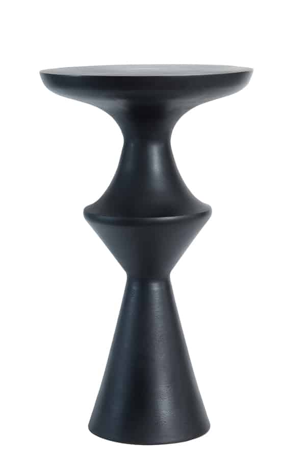 Side Table 37 5x14x63 5 Cm Loboc Matt Black