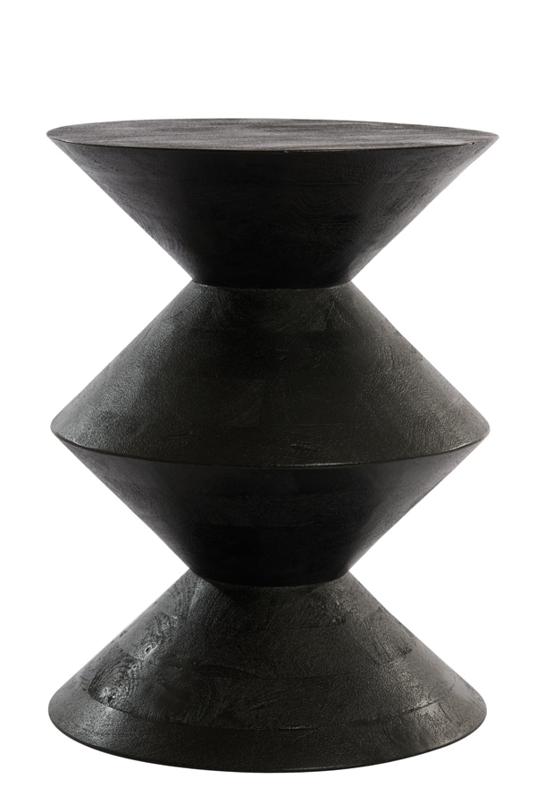 Side Table 45 215 60 Cm Larus Mango Wood Matt Black