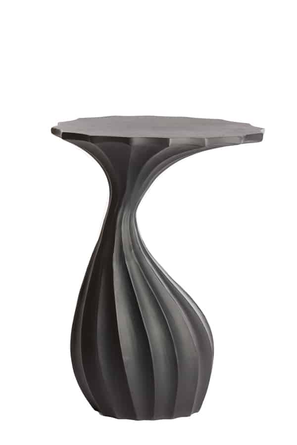 Side Table 40x36x55 Cm Nyoko Matt Black