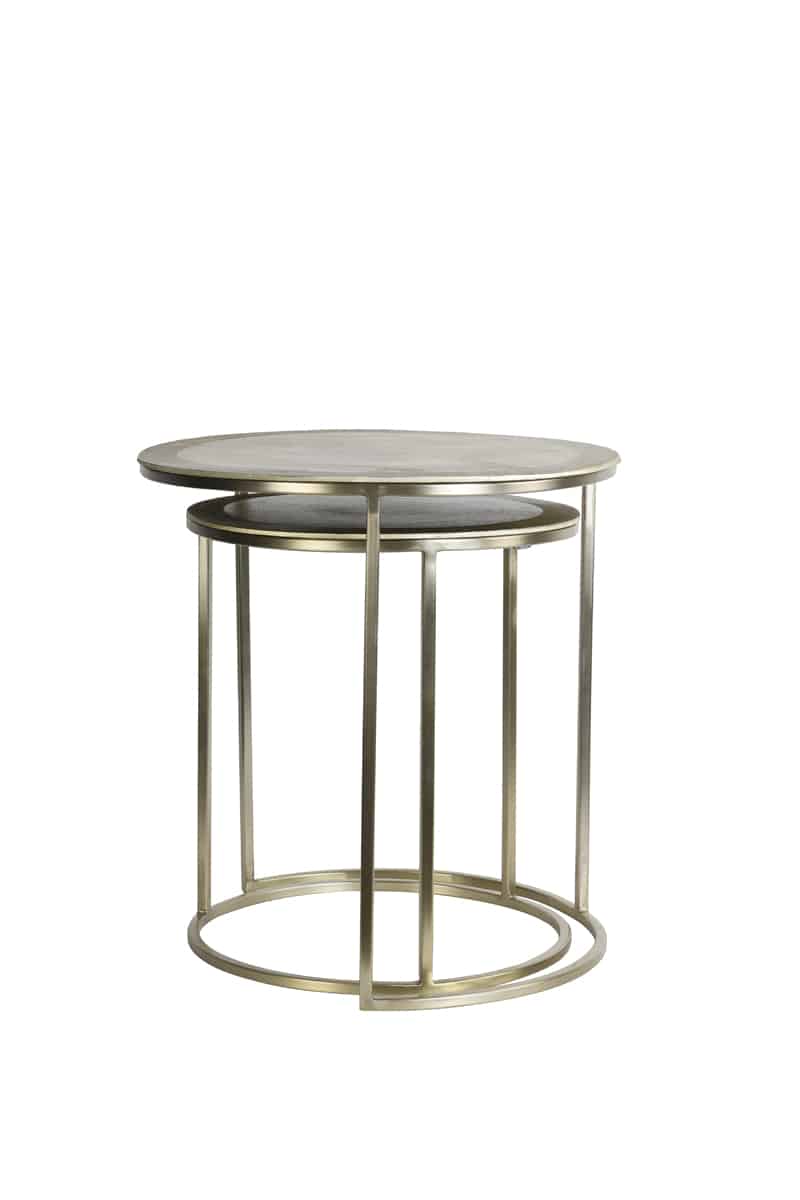 Side Table S 2 40 215 45 50 215 52 Cm Talca Light Gold