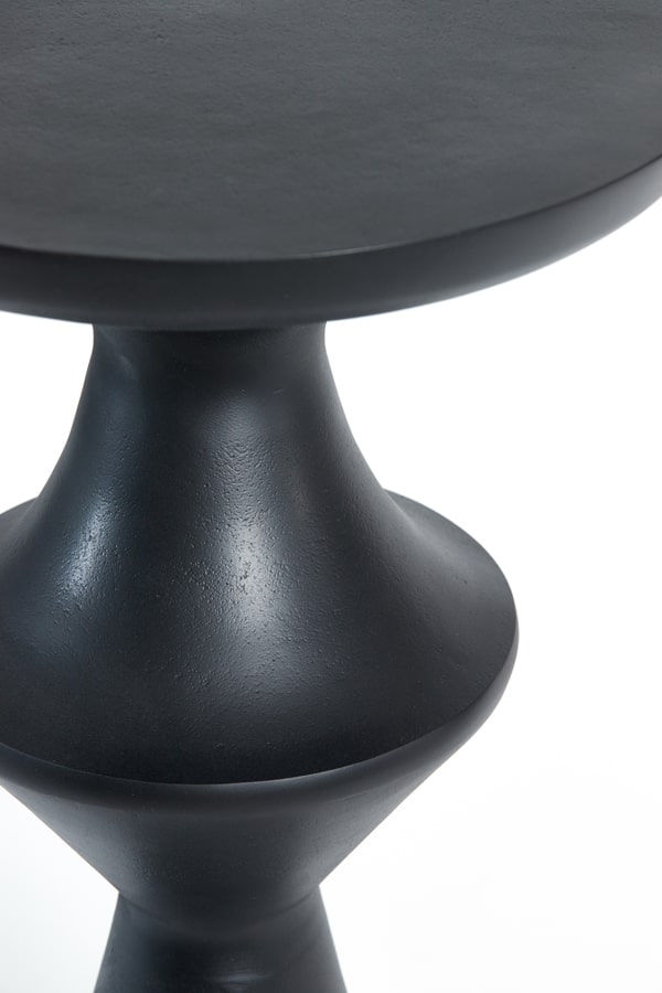 Side Table 37 5x14x63 5 Cm Loboc Matt Black