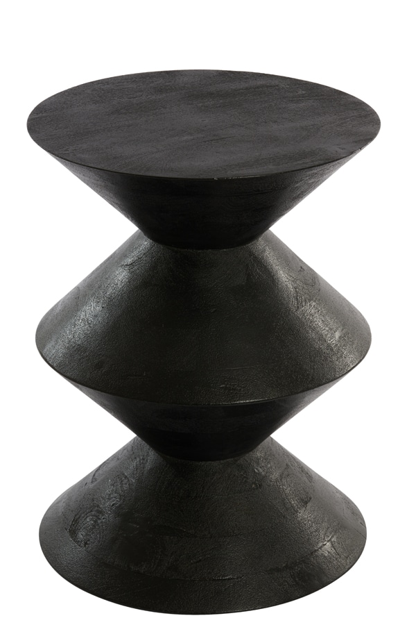 Side Table 45 215 60 Cm Larus Mango Wood Matt Black