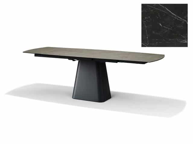 Rick Uitschuiftafel 160 215 90 2 X 40cm Deckstone Zwart Marmer