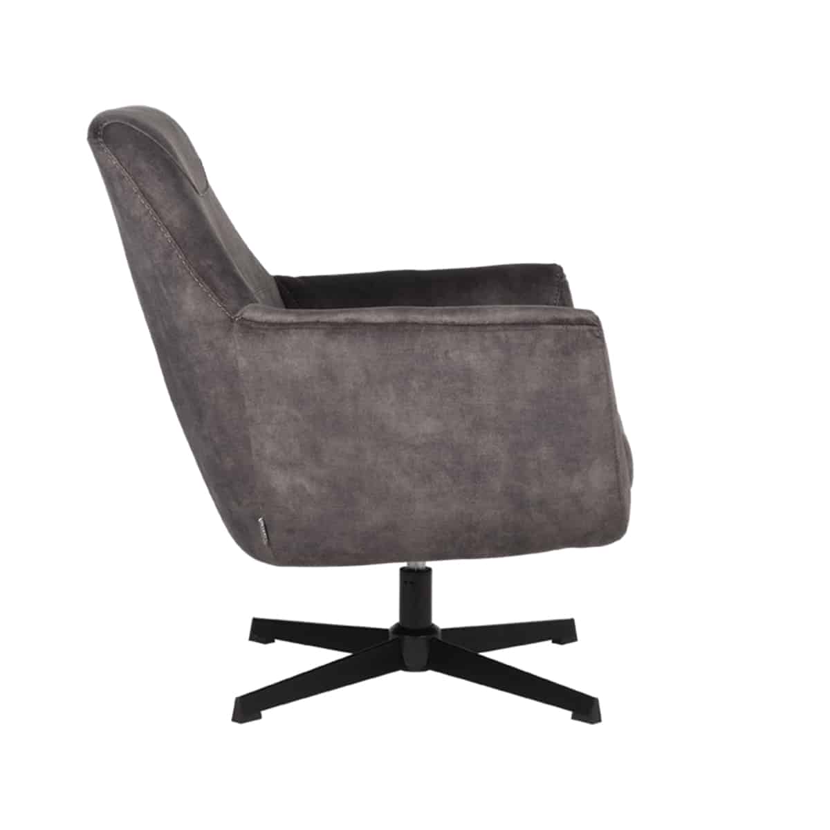 Label51 Fauteuil Toby 8211 Antraciet 8211 Velours