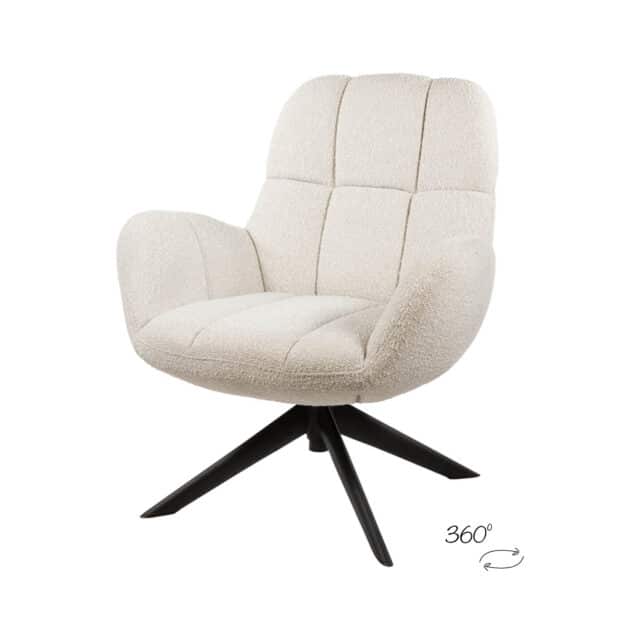 Elvis Draaifauteuil 360 8211 Monet 8211 Antracite 0252